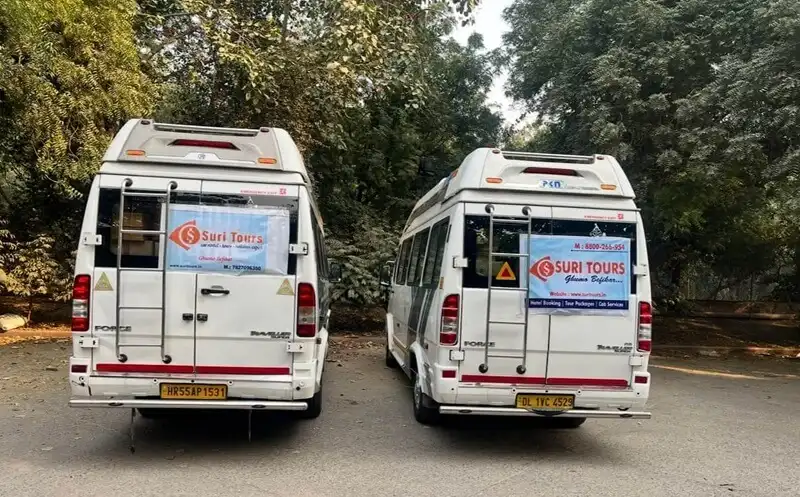 Suri Tours Tempo Traveller fleet ready for group tours