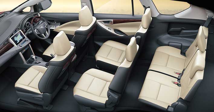 7 seater innova seating structure