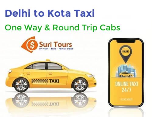 Delhi to Kota One Way Taxi Service