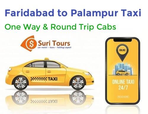 Faridabad to Palampur taxi — AC cab for one way and round trip
