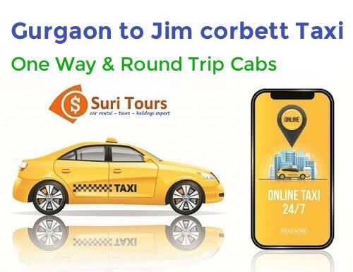Gurgaon to Jim Corbett taxi — AC cab for one way and round trip