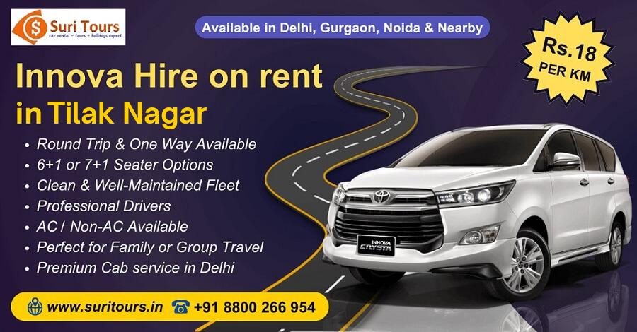 Innova Hire on rent in Tilak Nagar